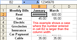 Column Too Small for Data