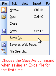 File and Save As Menu Selection