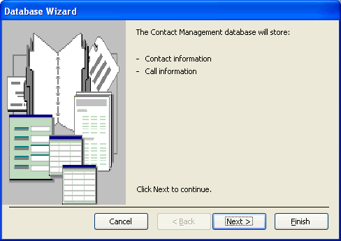 Database Wizard - Screen 1