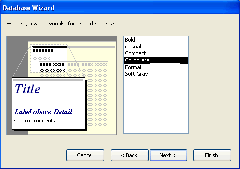 Database Wizard - Screen 4