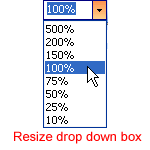 Resize drop-down Box