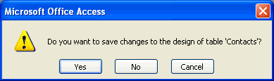 Save Changes Confirmation