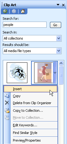 Choose clip art