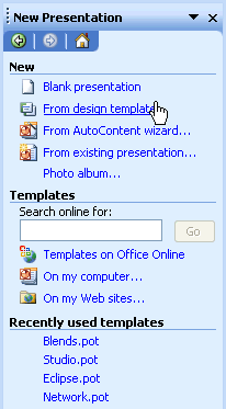 Choose Design Template