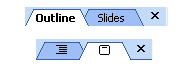 Outline and Slides Tabs