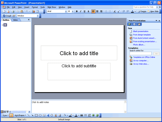 Image result for normal view in powerpoint 2003