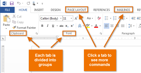 Word Workspace - Microsoft Word 2013 Basics - ULibraries Research