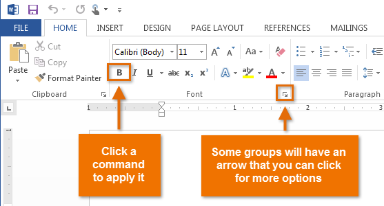 Word Workspace - Microsoft Word 2013 Basics - ULibraries Research